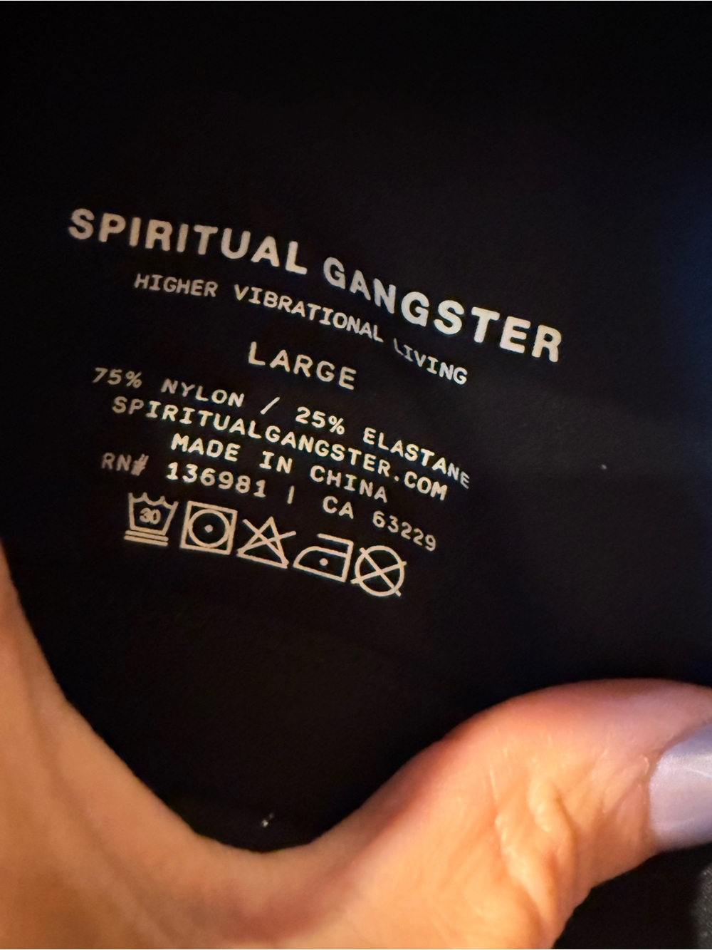 Spiritual Gangster Astrology Matching Leggings and Top SZ. Large Black/Silver - Picture 15 of 16